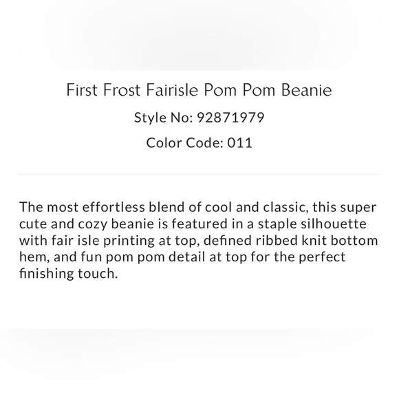 Free People First Frost Fairisle Pom Pom Beanie NEW - Picture 5 of 10